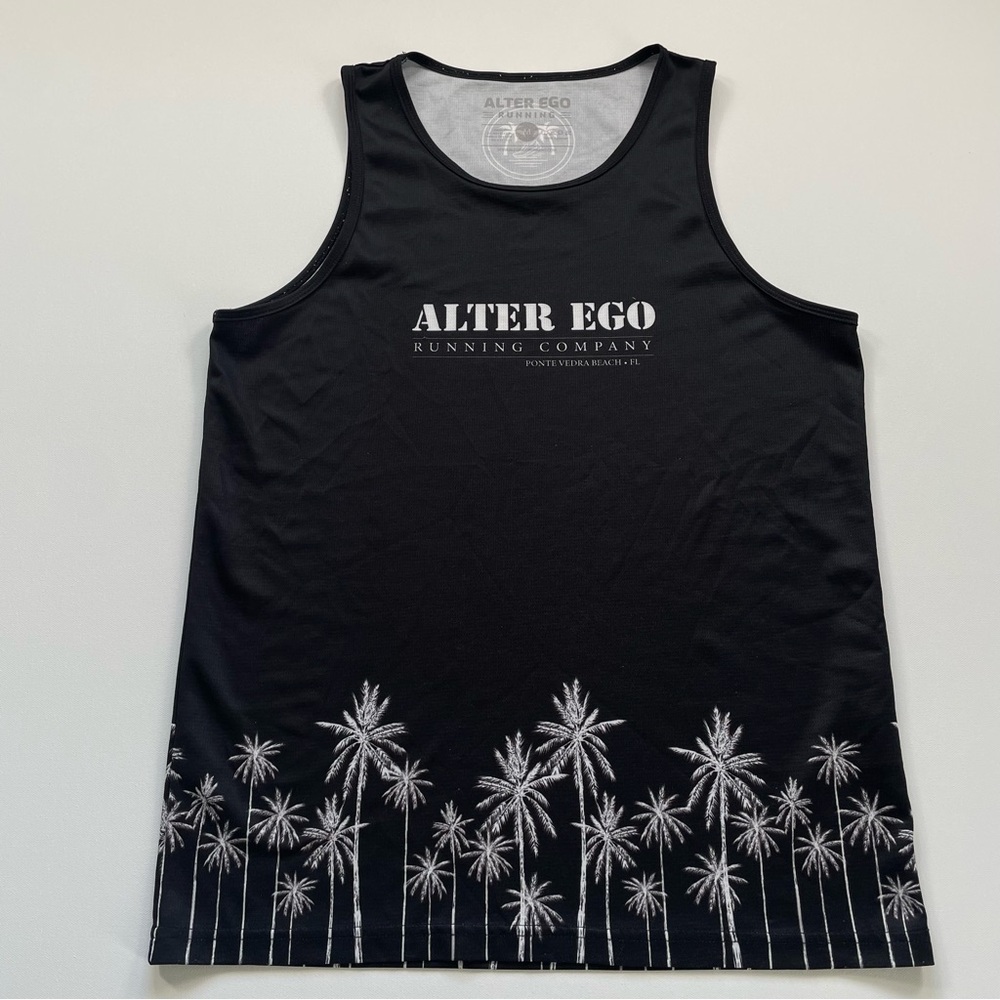 Alter Ego Running Company Tank Top – Palm Tree Graphic – Size M